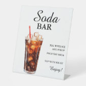 Modern Minimalistische Soda Bar Summer Birthday si Sockelschild (Vorderseite)
