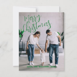 Modern Minimalistische Weihnachtsfamilienfotokarte Feiertagskarte