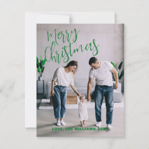 Modern Minimalistische Weihnachtsfamilienfotokarte Feiertagskarte