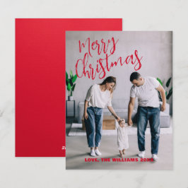 Modern Minimalistische Weihnachtsfamilienfotokarte Feiertagskarte