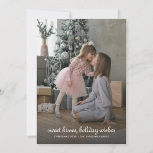 Modern Minimalistische Weihnachtsfamilienfotokarte Feiertagskarte