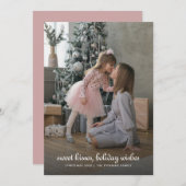 Modern Minimalistische Weihnachtsfamilienfotokarte Feiertagskarte (Vorne/Hinten)