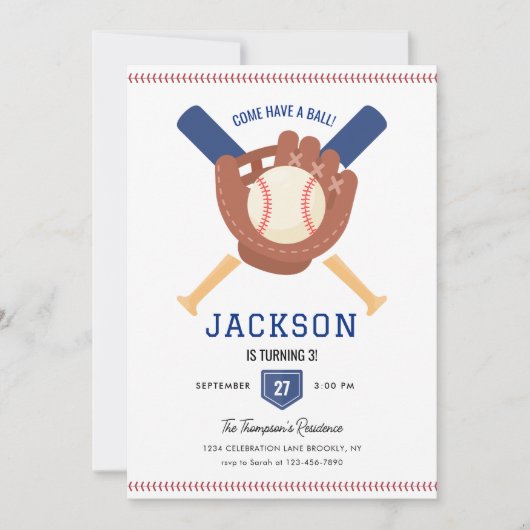 Modern Minimalistischer Baseball-Batter bis zum Ge Einladung (Vorderseite)