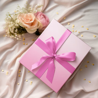 Modern minimalistischer Baumwollzucker-Pink-Gradie Geschenkpapier