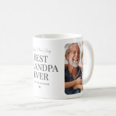 Modern minimalistischer bester Opa aller Zeiten Fo Kaffeetasse (VorderseiteRechts)