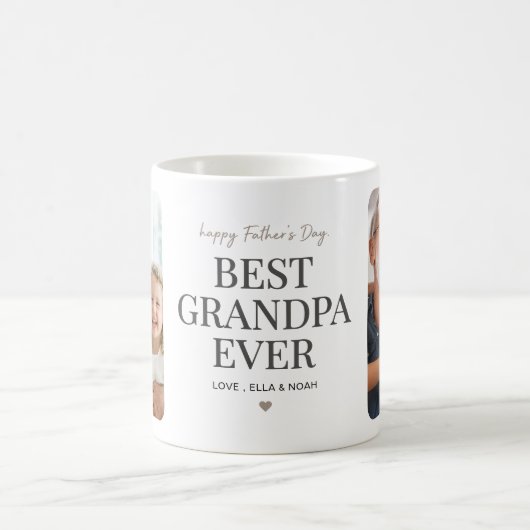 Modern minimalistischer bester Opa aller Zeiten Fo Kaffeetasse (Mittel)
