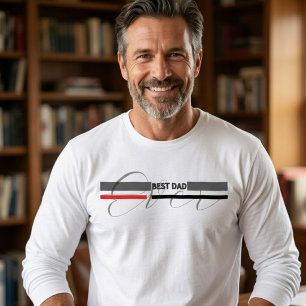Modern Minimalistischer Bester Vater Aller Zeiten Tri-Blend Shirt