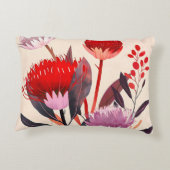 Modern minimalistischer Boho-Blumen-Botanik Dekokissen (Rückseite)
