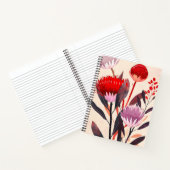 Modern minimalistischer Boho-Blumen-Botanik Notizblock (Innenseite)