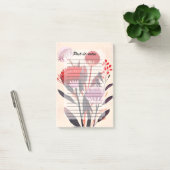 Modern minimalistischer Boho-Blumen-Botanik Post-it Klebezettel (Büro)