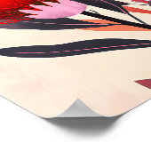 Modern minimalistischer Boho-Blumen-Botanik Poster (Ecke)