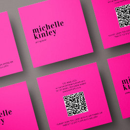 Modern minimalistischer einfacher QR-Code, persönl Quadratische Visitenkarte