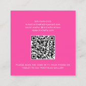 Modern minimalistischer einfacher QR-Code Persönli Quadratische Visitenkarte (Rückseite)