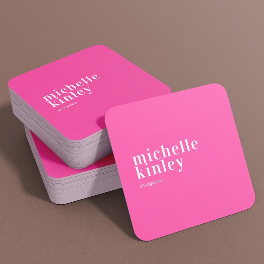 Modern minimalistischer einfacher QR-Code Persönli Quadratische Visitenkarte