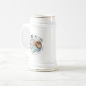 Modern-minimalistischer Geburtstag des Enkels Bierglas (Vorderseite Links)
