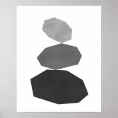 Modern minimalistischer geometrischer Kies-Kunstdr Poster (Vorne)