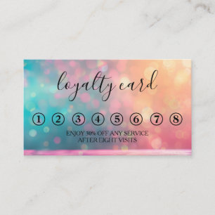 Modern Minimalistischer Glitzer Bokeh Treuekarte Visitenkarte