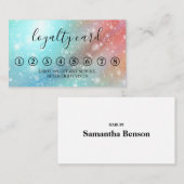 Modern Minimalistischer Glitzer Bokeh Treuekarte Visitenkarte (Vorne/Hinten)