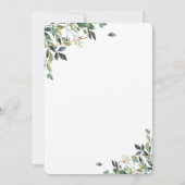Modern minimalistischer grüner Eukalyptus Save The Date (Rückseite)