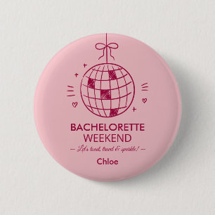 Modern-minimalistischer Junggesellinnen-Abschied   Button