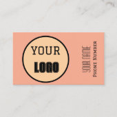 Modern Minimalistischer Logo-Name Personalisiert Visitenkarte (Vorderseite)