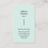 Modern minimalistischer Mint-schwarzer QR-Code Visitenkarte (Vorderseite)