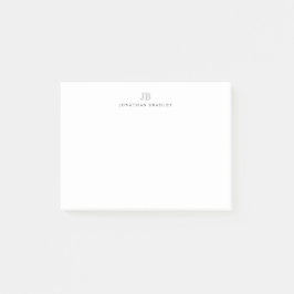 Modern Minimalistischer Monogramm-Name Post-it Klebezettel