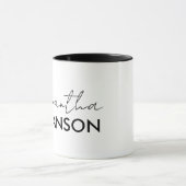 Modern Minimalistischer Name für Monogramm Tasse (Zentrum)