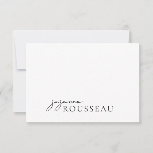 Modern minimalistischer Name Mitteilungskarte (Vorderseite)
