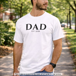 Modern Minimalistischer Papa etabliert T-Shirt