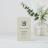 Modern-minimalistischer personalisierter QR-Code Visitenkarte (Stehend Vorderseite)