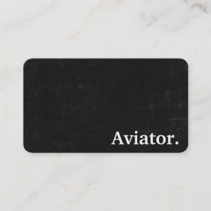 Modern Minimalistischer Professioneller Aviator-Sc Visitenkarte