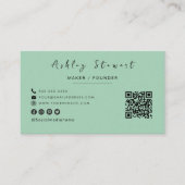 Modern Minimalistischer QR-Code Berufliches Logo G Visitenkarte (Vorderseite)