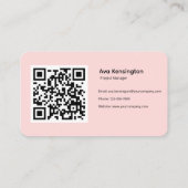 Modern-minimalistischer QR-Code mit individuellem Visitenkarte (Rückseite)