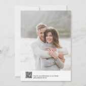 Modern Minimalistischer QR-Code-Website-Overlay fü Save The Date (Rückseite)