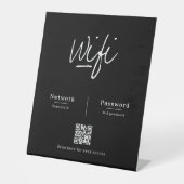 Modern Minimalistischer QR-Code Wifi-Netzwerkkennw Sockelschild (Vorderseite)