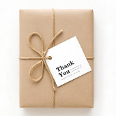 Modern minimalistischer schwarzer und weißer Gebur Geschenkanhänger