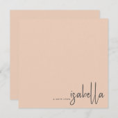 Modern Minimalistischer Skriptname Note from Mitteilungskarte (Vorne/Hinten)