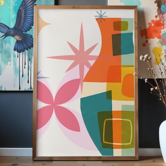 Modern minimalistischer stilvoller trendiger Mid-C Poster
