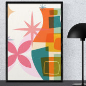 Modern minimalistischer stilvoller trendiger Mid-C Poster