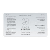 Modern Minimalistisches 1 OZ Hautpflegelchen (Vorne)