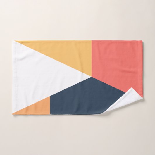 Modern minimalistisches abstraktes geometrisches N Badhandtuch Set (Handtuch)