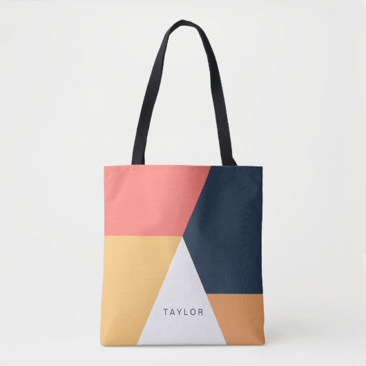 Modern minimalistisches abstraktes geometrisches N Tasche (Vorderseite)