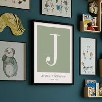 Modern Minimalistisches Baby Name Kinderzimmer Mon
