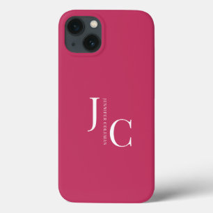Modern Minimalistisches Berufliches Monogramm Hot Case-Mate iPhone Hülle