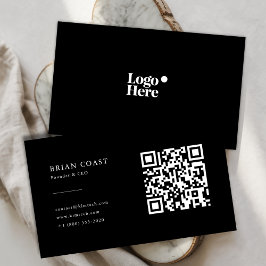 Modern Minimalistisches Berufliches QR-Logo Visitenkarte