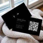 Modern Minimalistisches Berufliches QR-Logo Visitenkarte