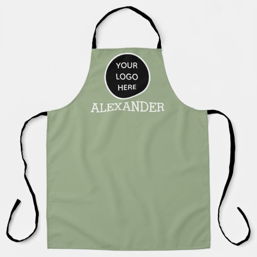 Modern Minimalistisches Black Sage Custom Logo Mod Schürze (Vorderseite)