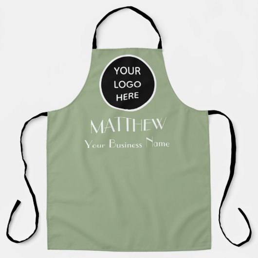 Modern Minimalistisches Black Sage Custom Logo Mod Schürze (Vorderseite)