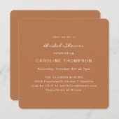 Modern Minimalistisches Brautparty Einladung (Vorne/Hinten)